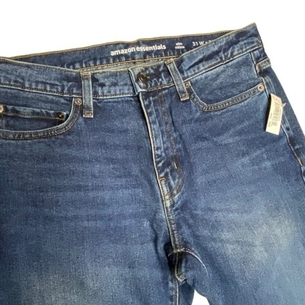 Amazon Essentials Mens Jeans Slim Fit Denim Blue‎ Jeans 31W x 32L